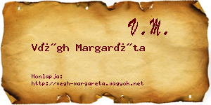 Végh Margaréta névjegykártya