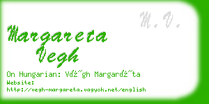 margareta vegh business card